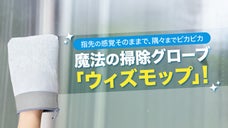 窓、鏡、ガラス、キッチン、バスルームまで！魔法の掃除グローブでピカピカに！