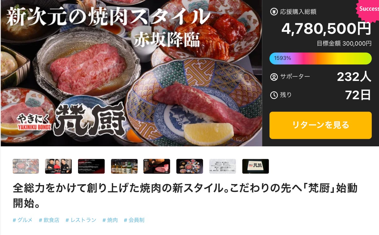 Makuake｜ボンズ全総力をかけて創り上げた焼肉の新スタイル。こだわり