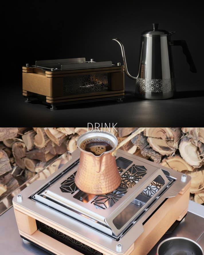 HIBACHI』美しく燃える炎と共に、香り・音・光まで愉しむ新しい卓上