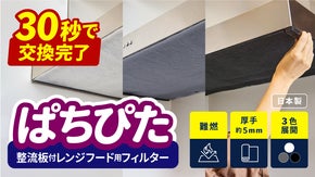 取付簡単でキッチンの清潔長続き！整流板付レンジフード用フィルター『ぱちぴた』