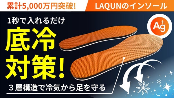 【抗菌加工】1秒入れるだけ！三層構造で冷気を遮断し足を守る。HEAT+インソール