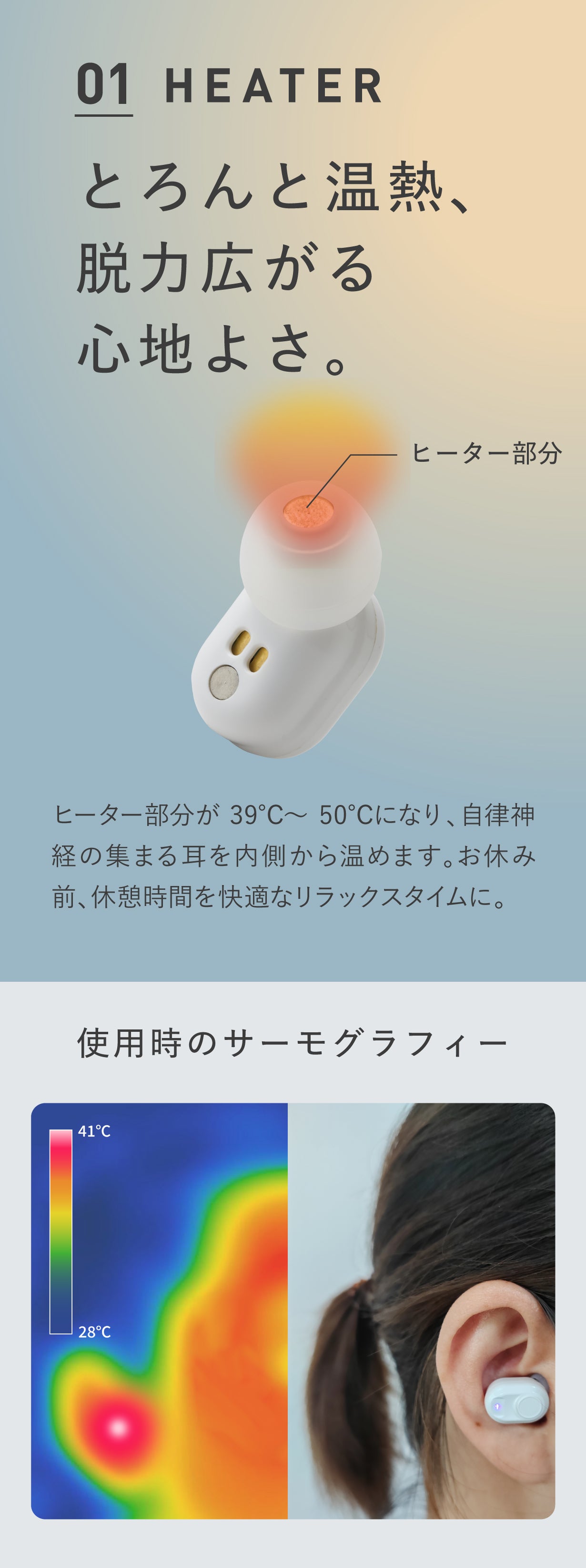 【新品未開封】LaLuna充電式イヤーヒーター おやすみ前の新習慣】遮音×温熱でとろんと休息。LaLuna充電式イヤー
