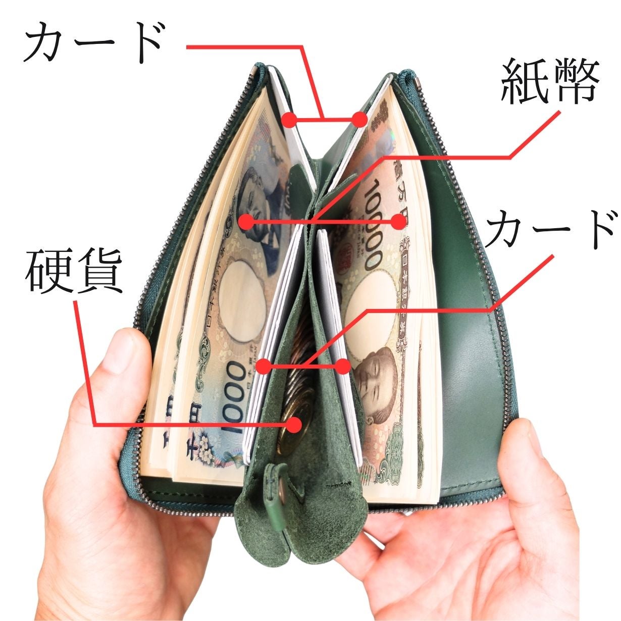 薄型なのに大容量の小型長財布クラッチーノL-ZIP2。進化して再登場