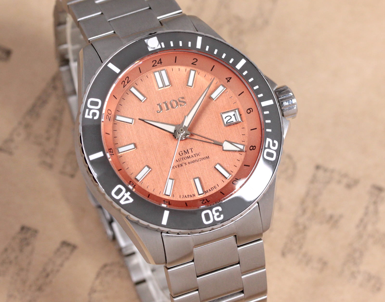 GMT×200m防水】ハイスペック日本製自動巻き腕時計！地方発ブランドを