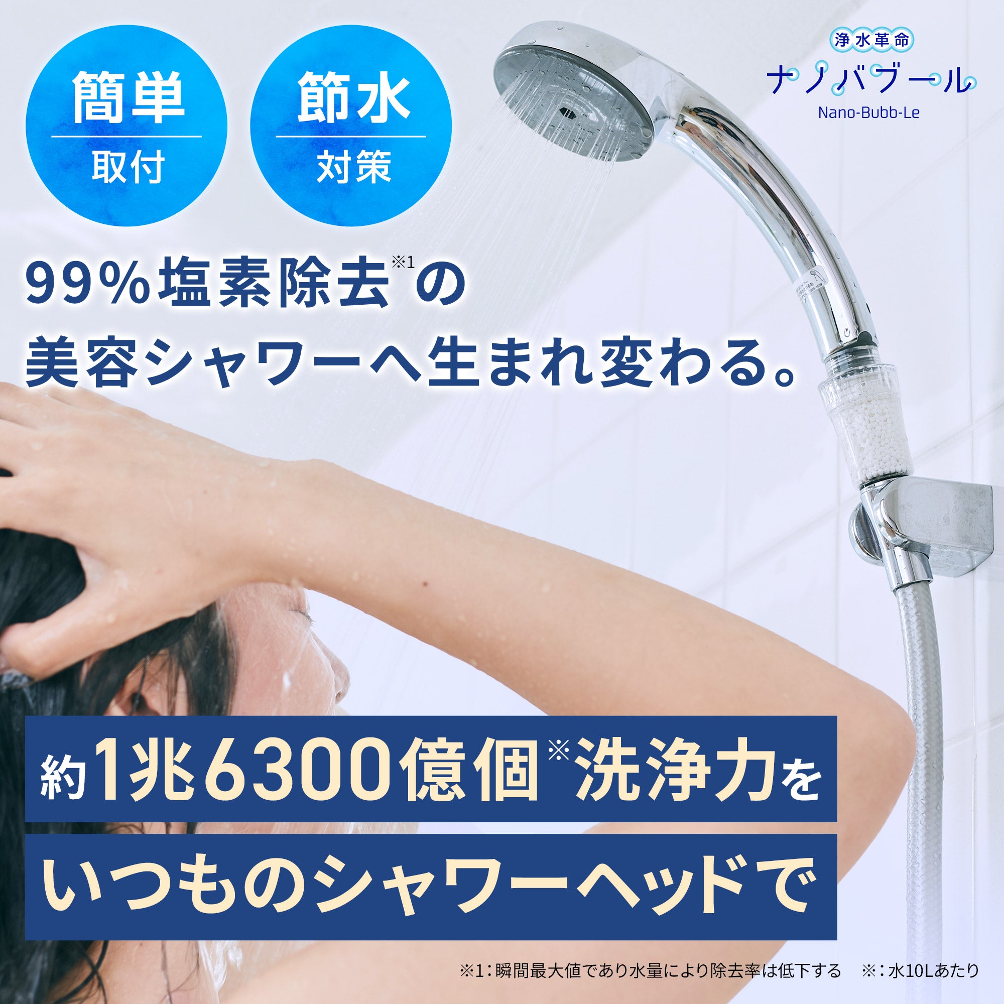 1兆6300億個ナノバブル×99％塩素除去がキレイをつくる│浄水革命