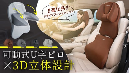 運転中も、休憩中も。やさしく包み込む車用ネックピロー＆腰枕セット 