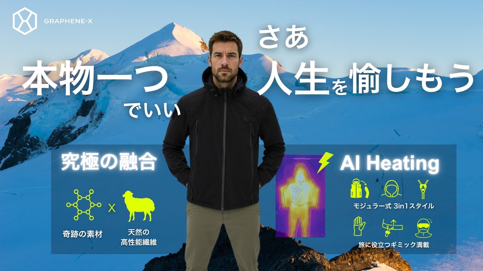 先端技術・精巧設計・融合素材で全天候対応！これ一つでOKの男心