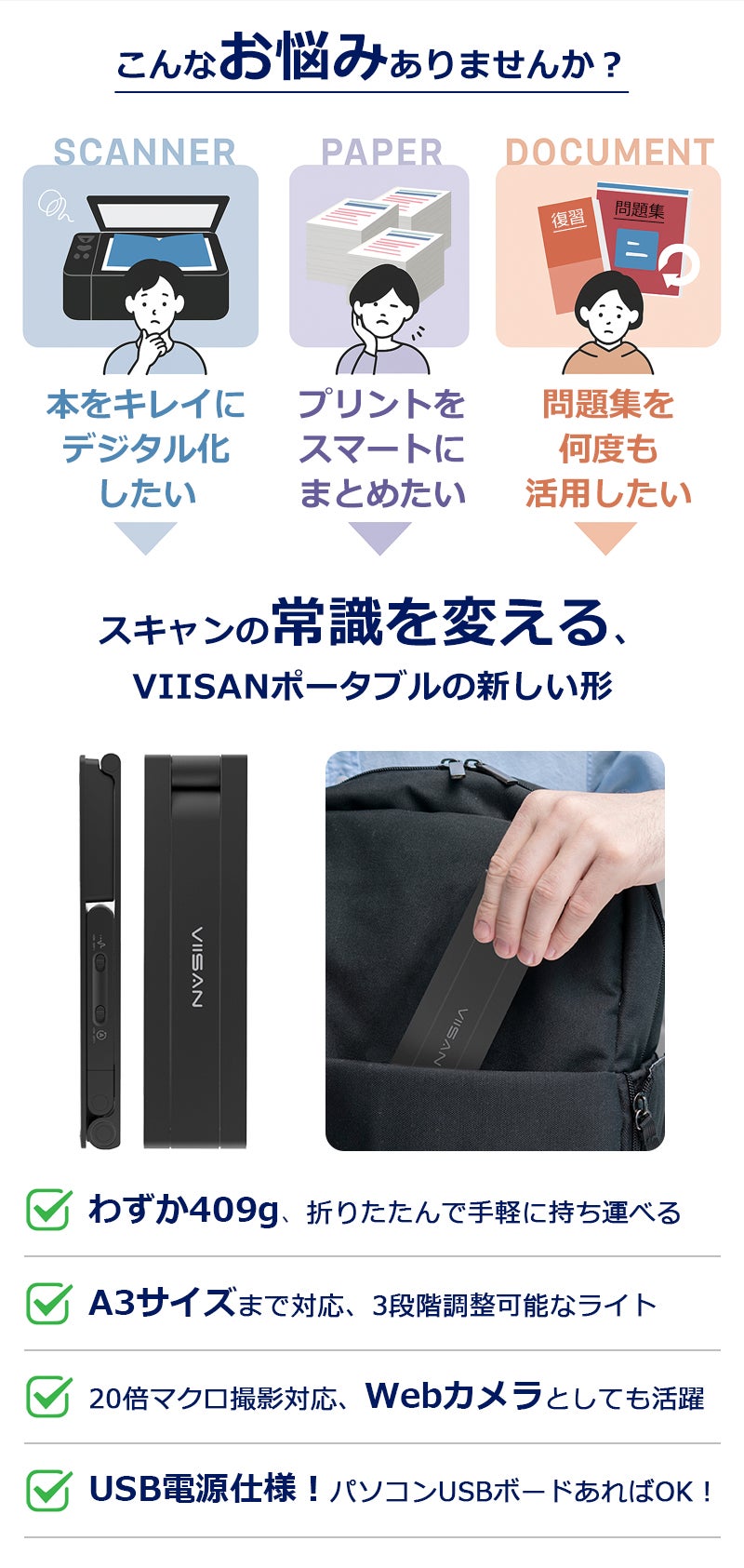 手軽さ×多機能で、どこでもプロ品質のスキャン体験を！新次元VIISAN