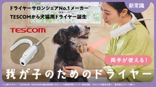 TESCOMから犬猫用ドライヤーが新登場！ハンズフリードライヤー｜HUG AIR