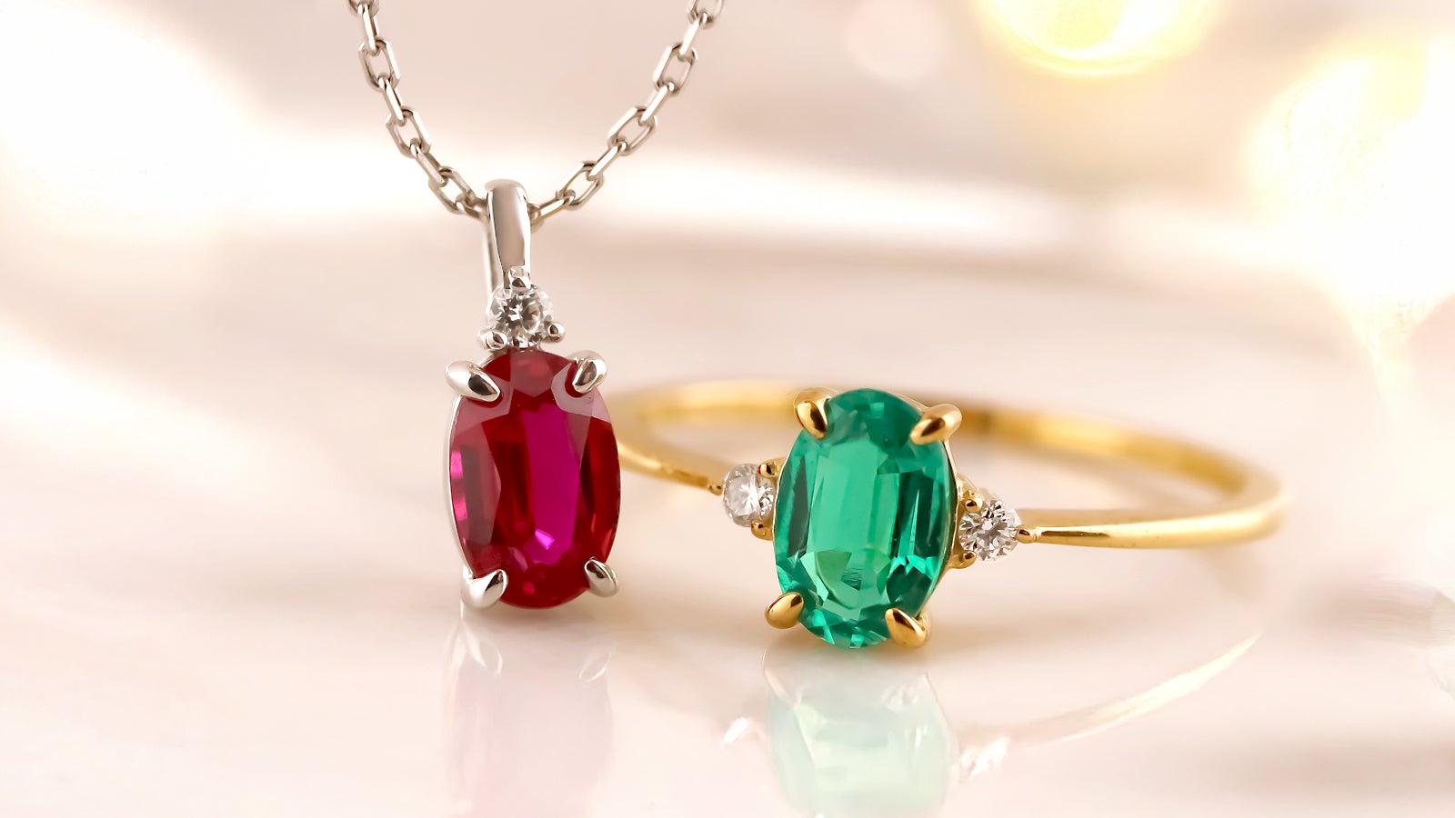 No.1388 サファイア ルビー エメラルド ペンダントトップ チャーム 理想の輝きを宿す、最上級カラーを楽しむ憧れのルビー・サファイア