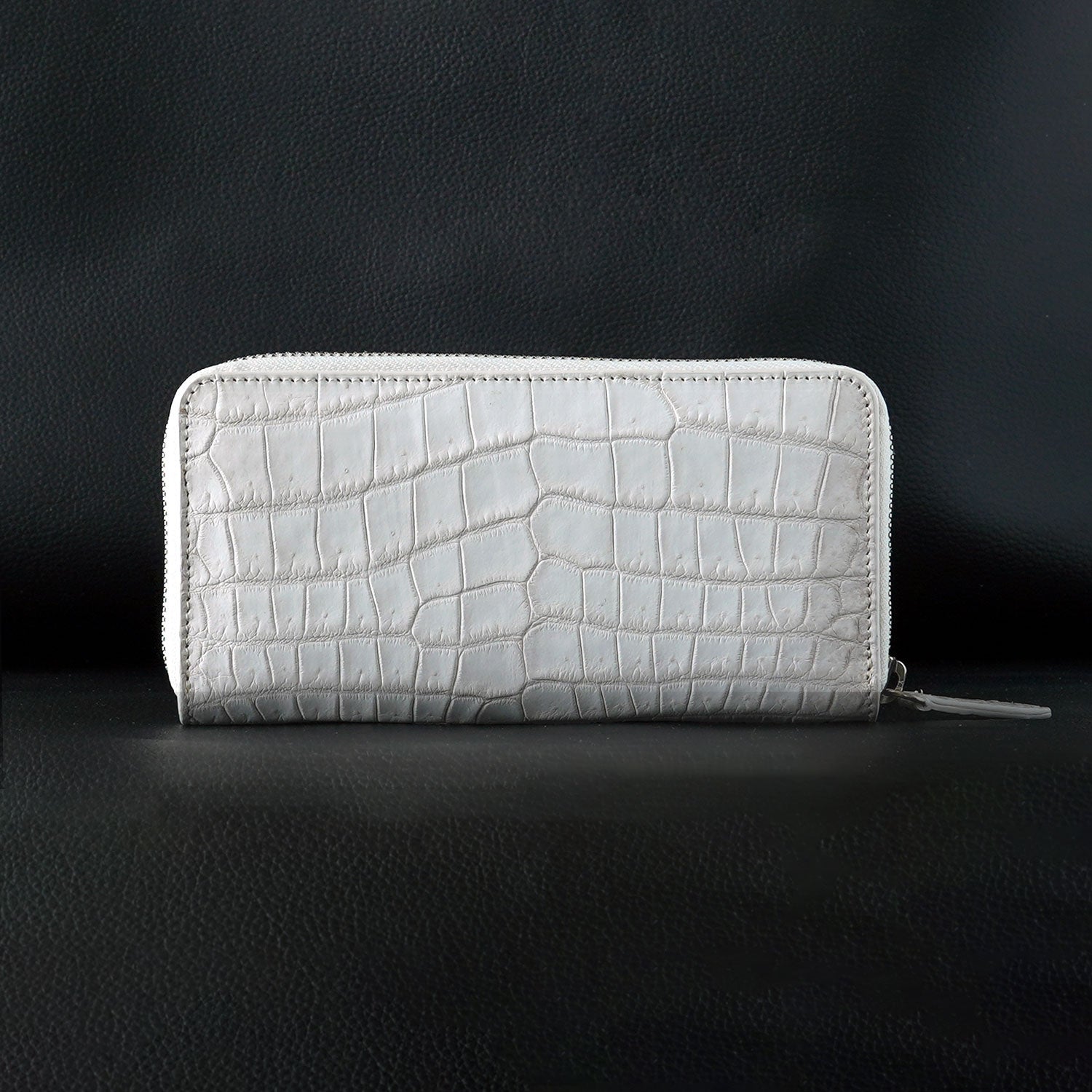 スキンダプサス　ホワイトクロコダイル　超お得株 楽天市場】FUJITAKA ACCESSORIES クロコダイル 純札 二つ折り財布