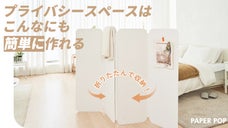 ワンルームが一瞬でツールームに！【折りたたみ式】ペーパー間仕切りパネル