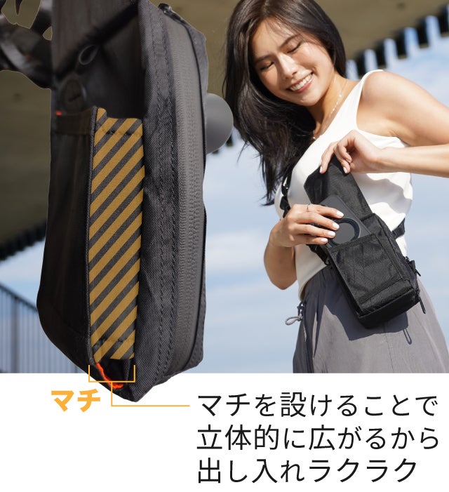 ポケット感覚で必要なモノだけを。手ぶら派の「3WAYスマートミニバッグ