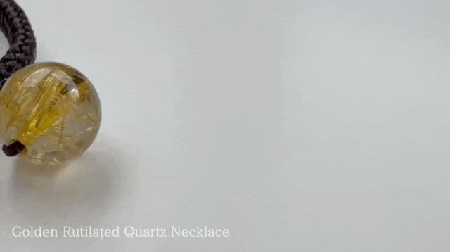 成功を引き寄せる“黄金の針” ルチルクオーツ金運ネックレス