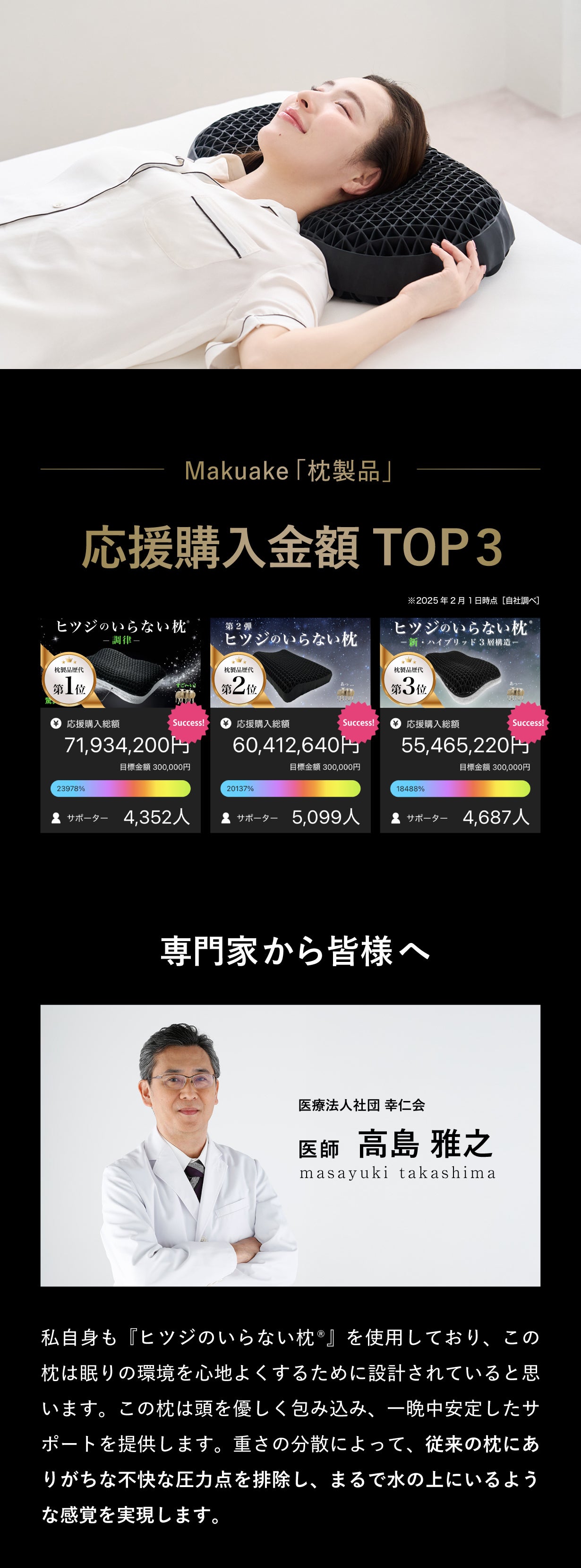 2秒で寝落ち？！】ぷにょんぽにょんの寝心地で朝スッキリ！瞬間密着で