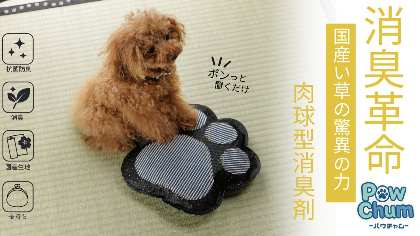 国産い草で空気を洗う!！繰り返し使える手間いらずの置くだけ消臭。