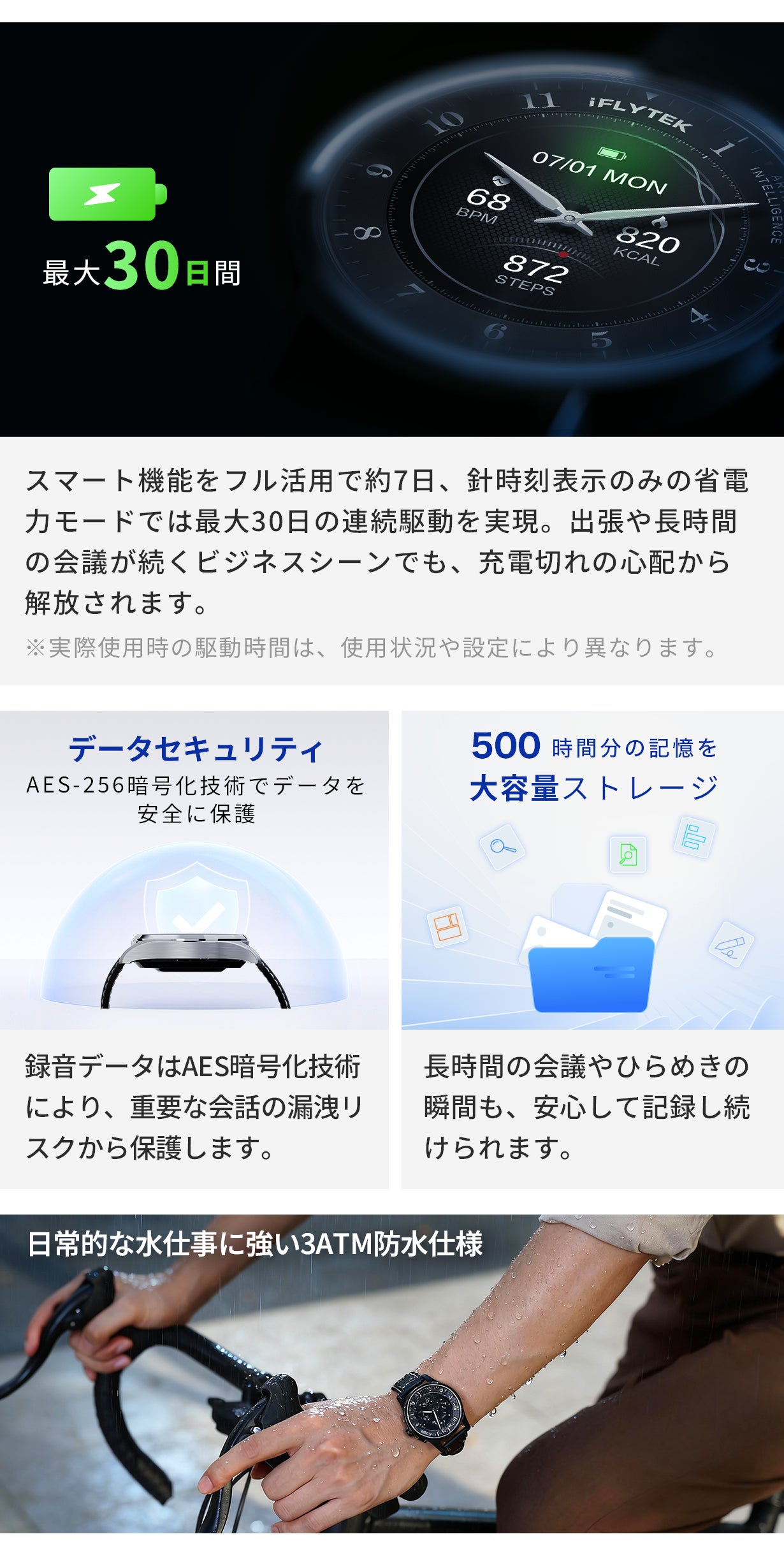 伝統腕時計×AI効率管理。ビジネス特化腕時計iFLYTEK AIWATCH｜マクアケ