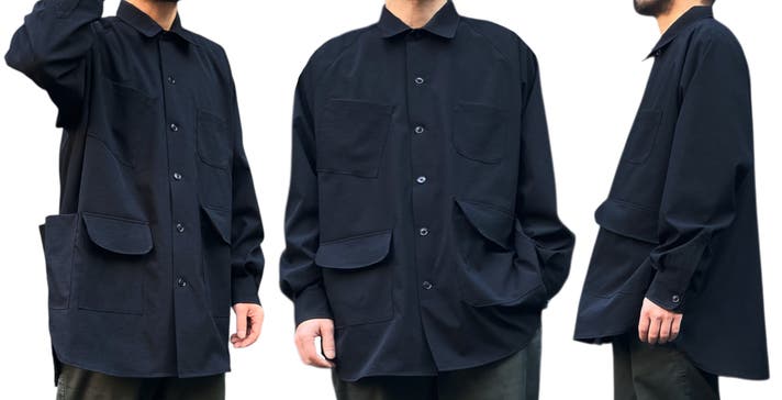 7つの充実ポケットと高機能素材を使用『トラベルシャツ』｜撥水