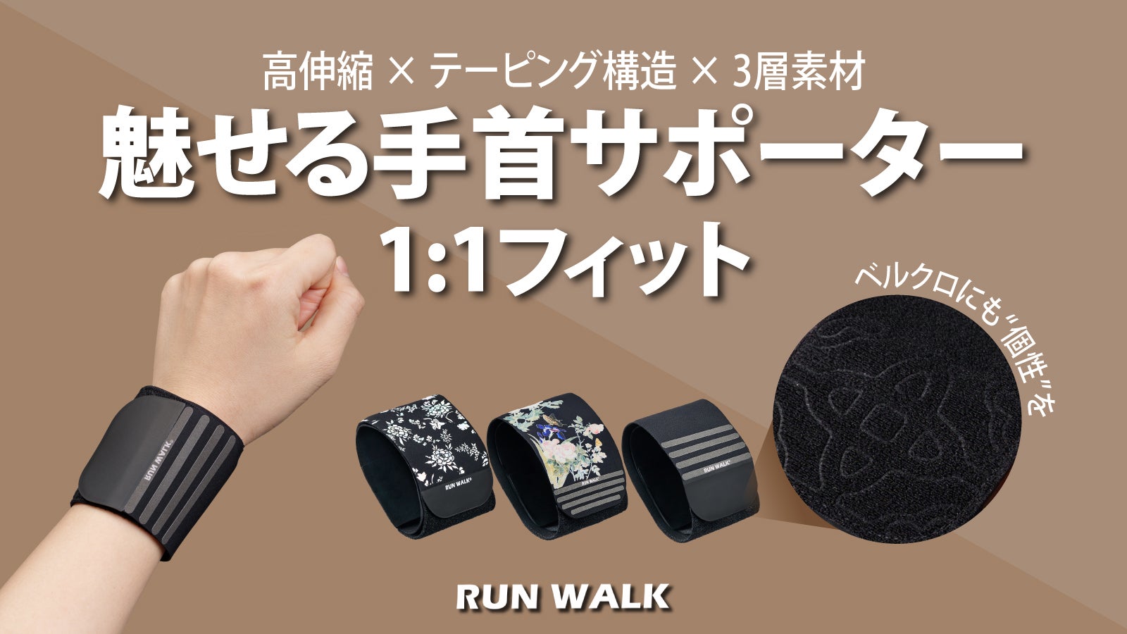 アートをまとうリストケア革命！テーピング感覚の手首サポーター