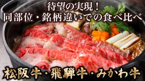 松阪牛 飛騨牛 みかわ牛 ! 東海3大和牛 ロース 肩ロース すき焼き 食べ比べ