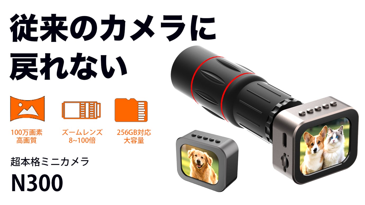 【超本格的なミニカメラ】望遠ズームレンズ付属で本格的な画質と撮影距離を実現！