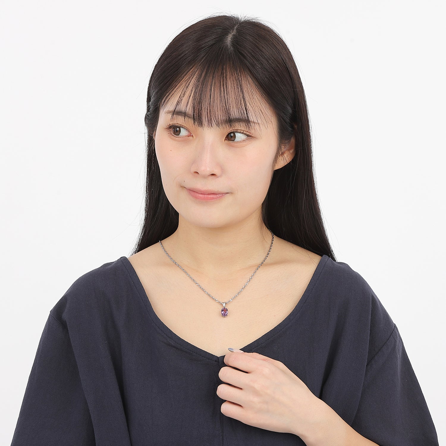 ユニセックス】希少な宝石質！大粒ウルグアイ産バイオレットカラー