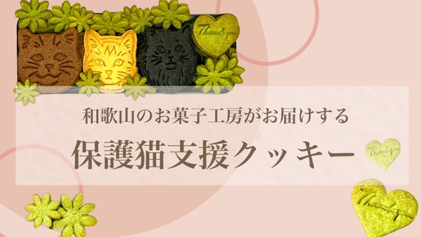 和歌山城下町のお菓子工房「はとぅーる」がお届けする、【保護猫活動支援クッキー】