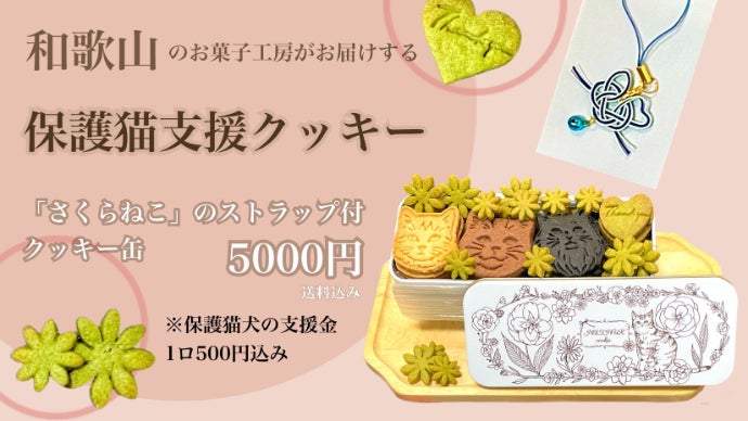 和歌山城下町のお菓子工房「はとぅーる」がお届けする、【保護猫活動