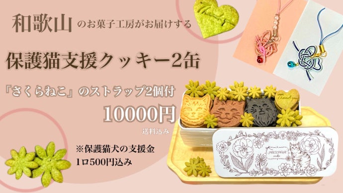 和歌山城下町のお菓子工房「はとぅーる」がお届けする、【保護猫活動