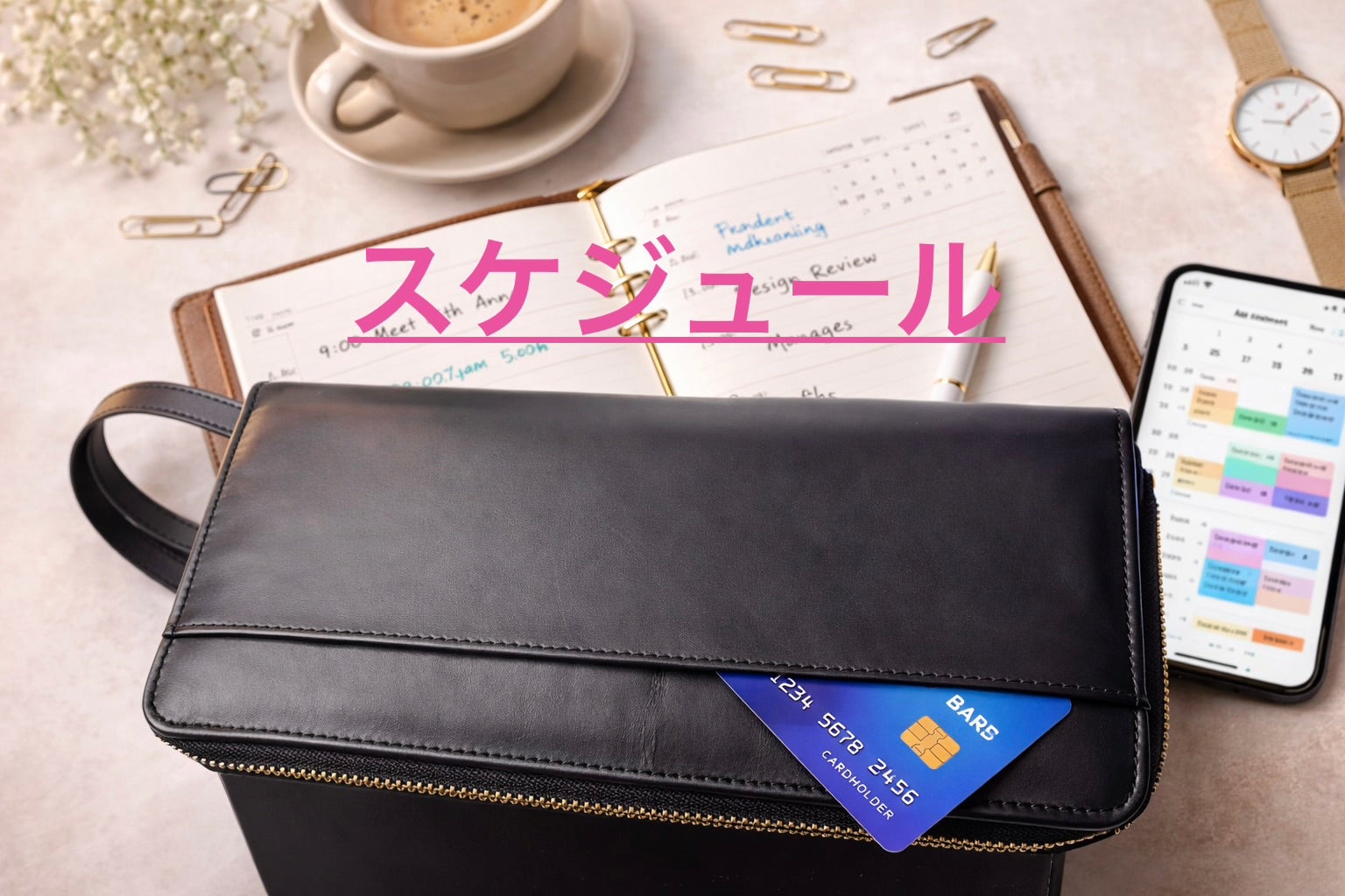 外出が変わる】スマホを入れたまま操作×財布機能。本革ミニショルダー
