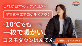 【アンコール】真冬でも1枚で暖房不要。薄くて、暖かい『コスモダウン　はんてん』