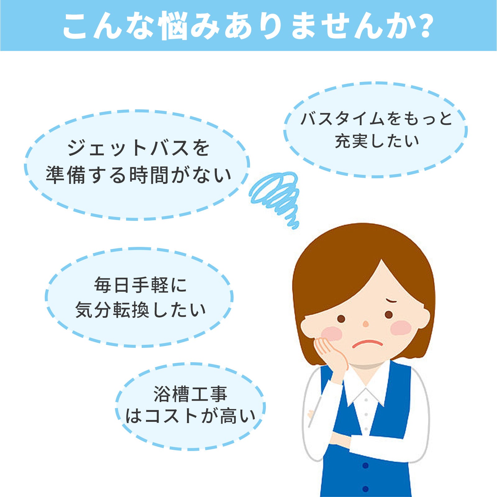 吸盤でピタ！極上バブル♪自宅で外出先ですぐ始めるスパ生活 【携帯式