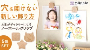 穴あけ不要で賃貸もOK！画鋲いらずで壁がギャラリーに【ノーホールクリップ】