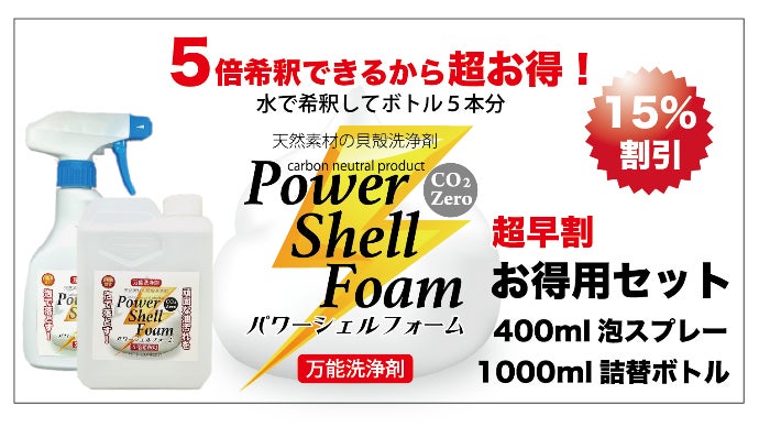 頑固な油汚れを泡で落とせるクリーナー「パワーシェルフォーム