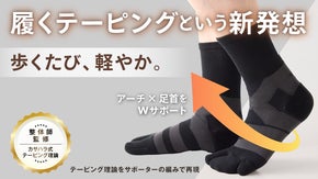 足専門整体が本気で開発！足裏アーチと足首を同時サポートする「履くテーピング」