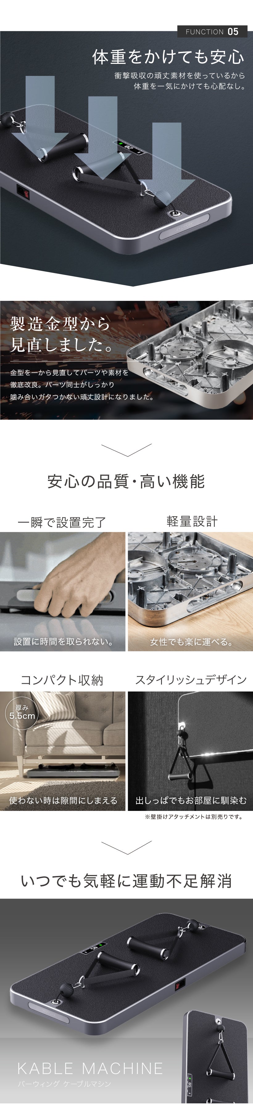 次世代ホームジム一台に集約100種類以上のトレーニング機能付き