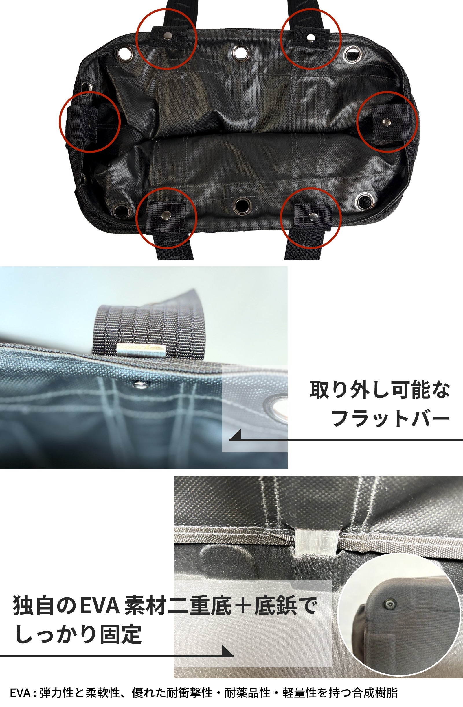 見本画像全部コースバックに１～５回使用 過酷な環境で働く猛者たちへ。高所作業のプロが本気で考えた高強度＆高