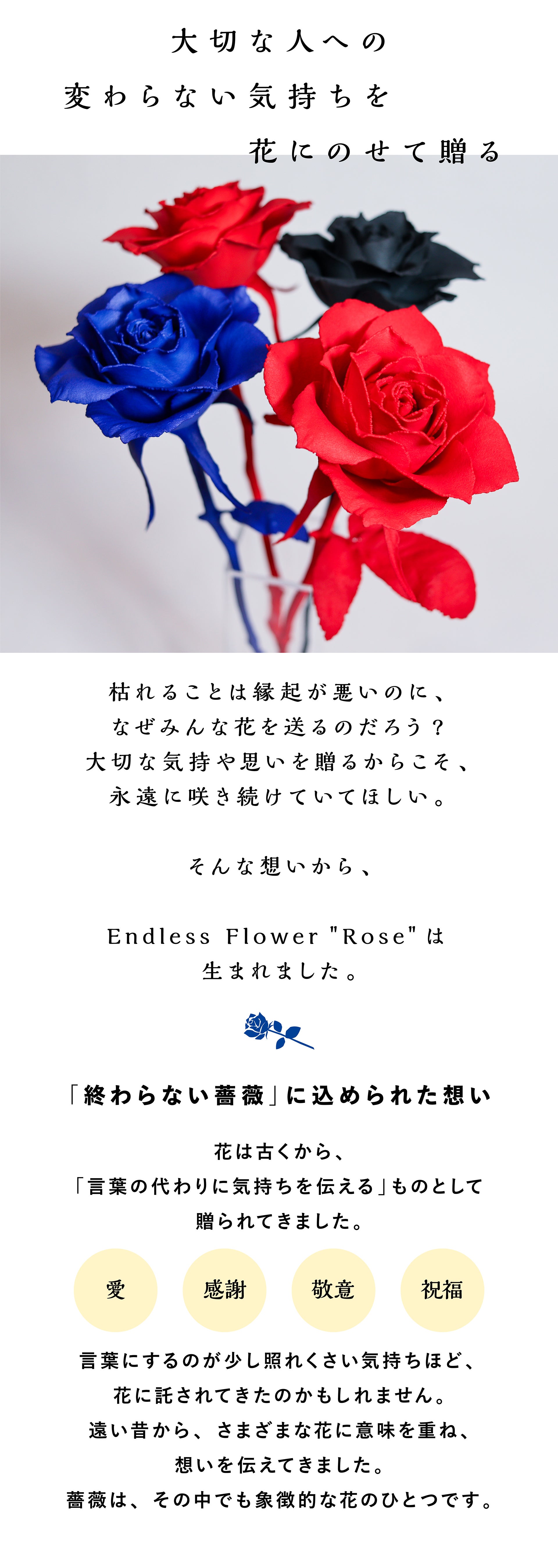 変わらない愛を贈る 終わらない花 「バラ」｜マクアケ - アタラシイ