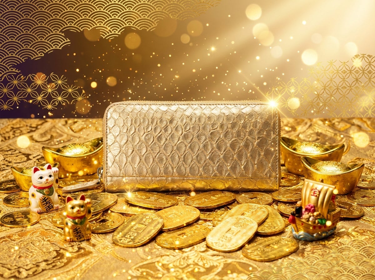金運を呼ぶダイヤモンドパイソン財布 [2026年午年×春財布×ご祈祷