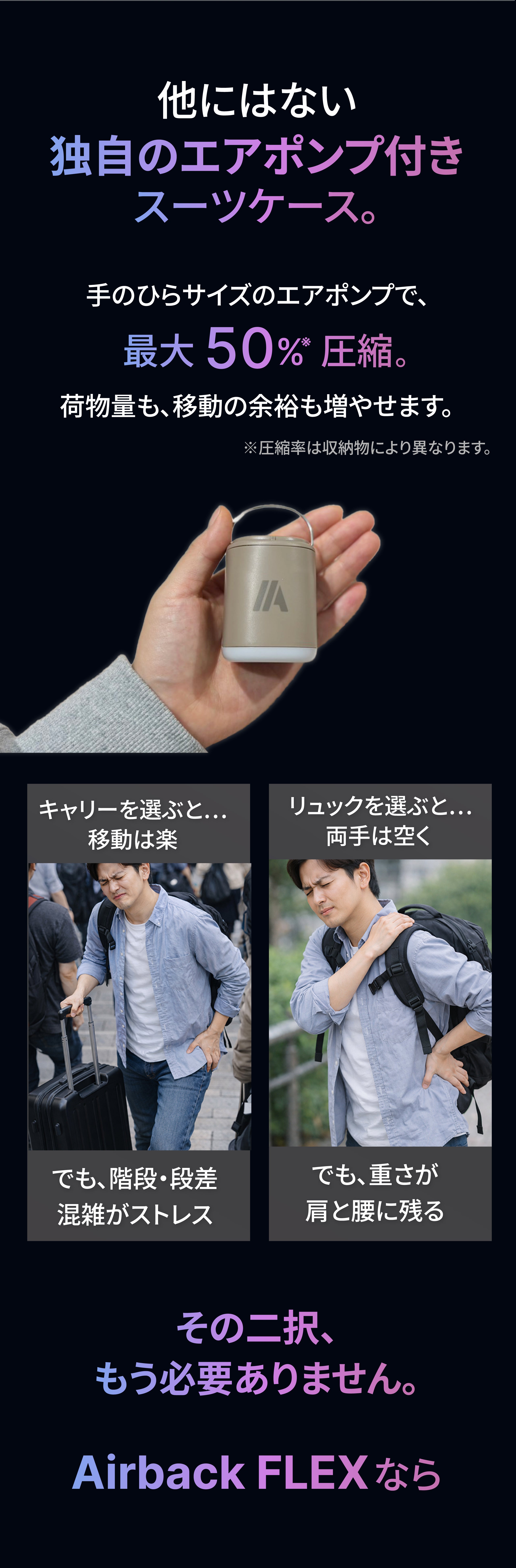 海外クラファン1.5億円達成！最大3泊4日を1つにまとめるAirbackFLEX