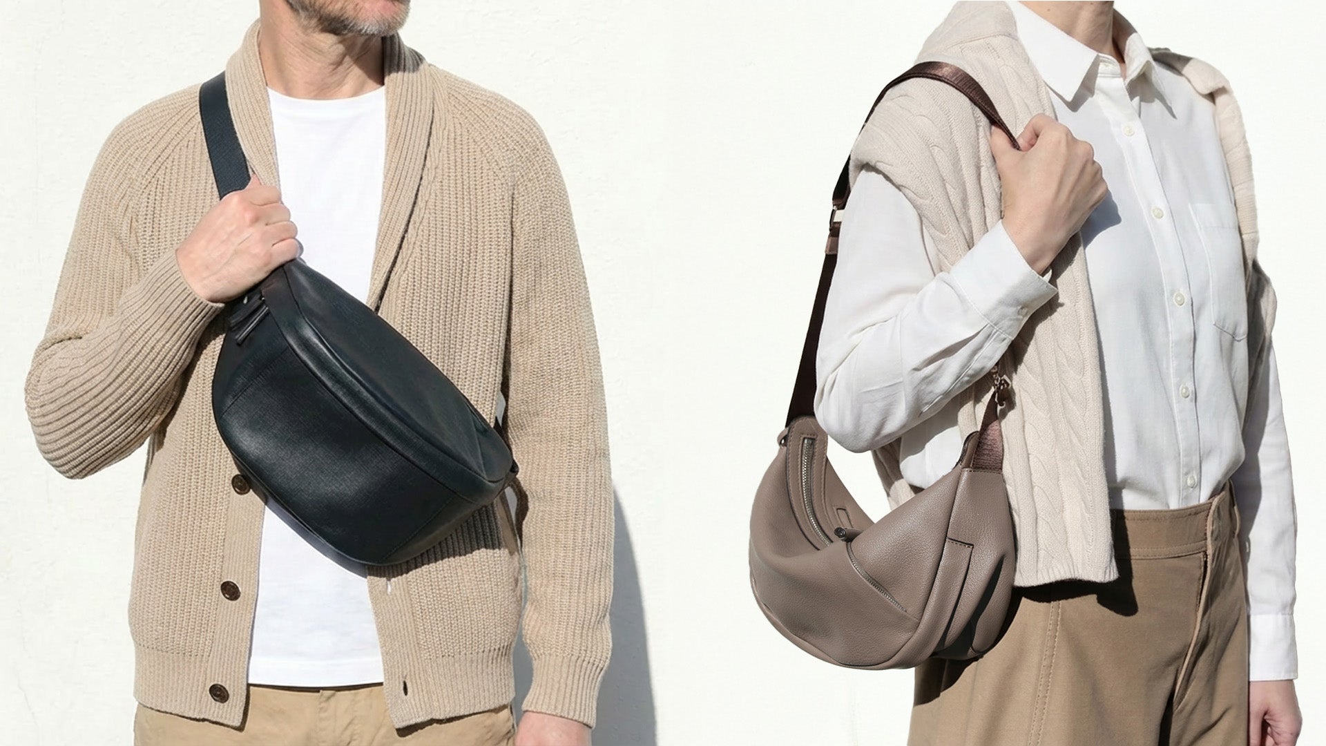 旅も日常もこれひとつ！贅沢レザーの2WAYボディバッグ＆ショルダー