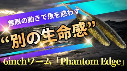 別の生命感”無限の動きで魚を惑わす6inchワーム「Phantom Edge