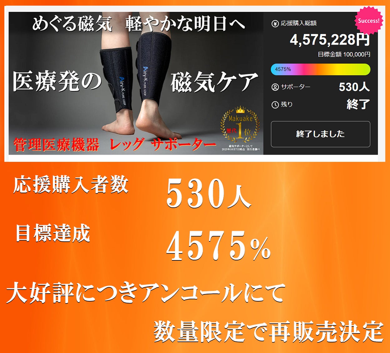 アンコール】磁気の力で足元から健康をサポート 管理医療機器で