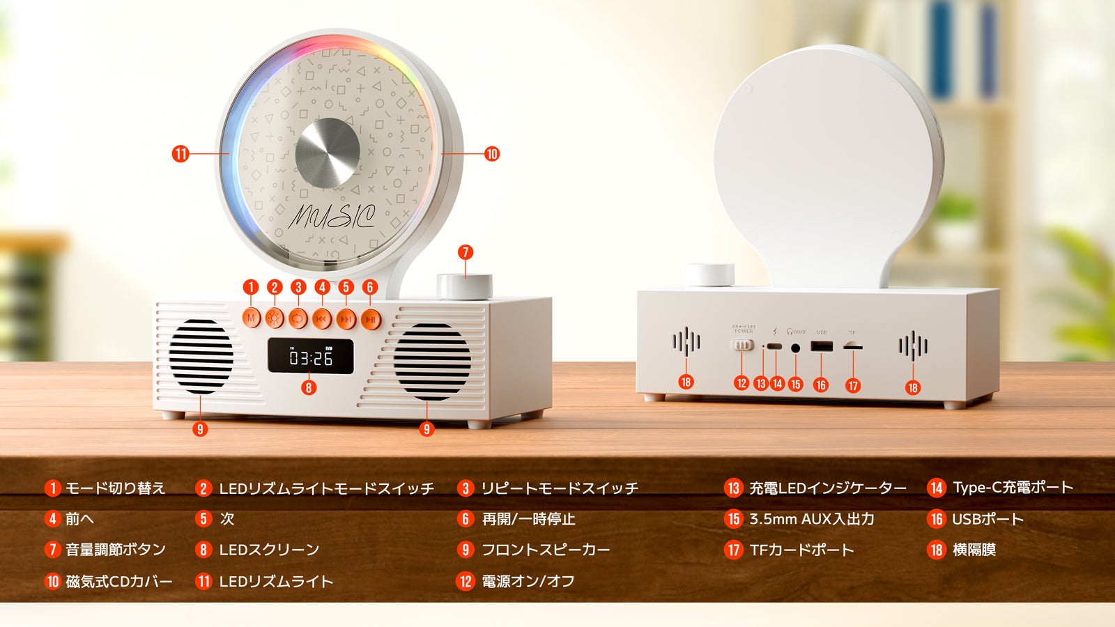 思い出のCDが蘇る、Bluetooth対応CDプレーヤー｜RAKUTOP｜マクアケ