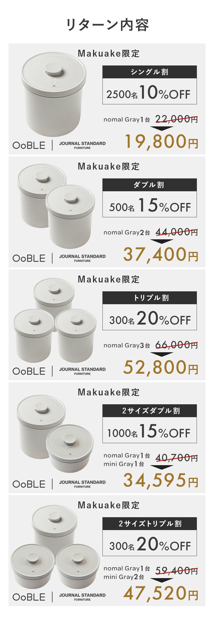 コラボ第2弾】鮮度をキープする真空保存容器 OoBLE×ジャーナル