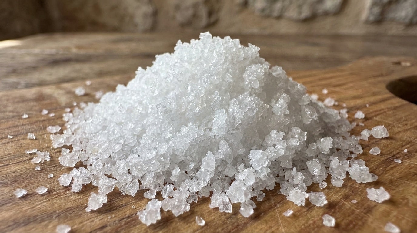 IBIZA島の塩田で生産された携帯サイズの伝統的な天日製法、金箔炭塩が