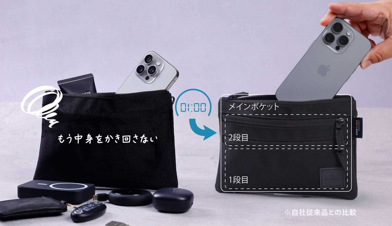 もう中身をかき回さない。1秒で手が届く、荷物を「見える化」する独自