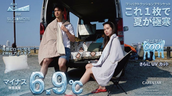 エアコンいらずでマイナス6.9℃。2Way極寒UVブランケットが冷感ピローに変化