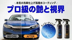 【洗車革命】カーコーティング&times;ガラスクリーナー油膜除去で撥水！時短カーケアセット