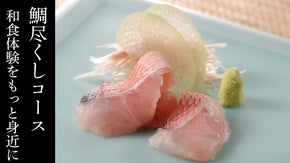 初夏を満喫「天然の鯛（若狭ぐじ、明石鯛、外房釣り金目鯛、こぶ鯛）を使用した料理」